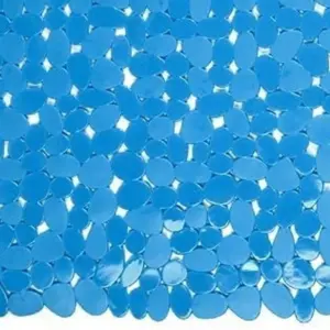 Blue Spa Pebbles Bathtub Mat