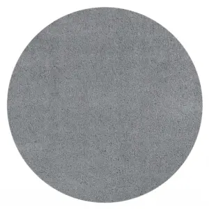 Round Polyester Grey Area Rug