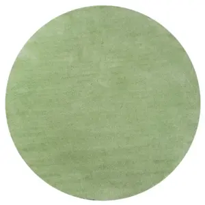 Spearmint Green Round Indoor Shag Rug