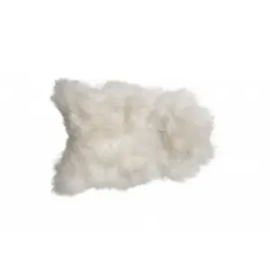 White Natural Wool Long-Haired Sheepskin Area Rug