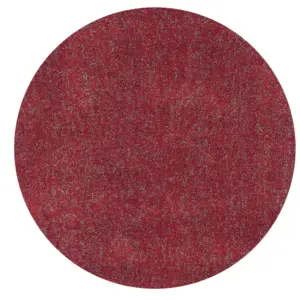 Round  Polyester Red Heather Area Rug